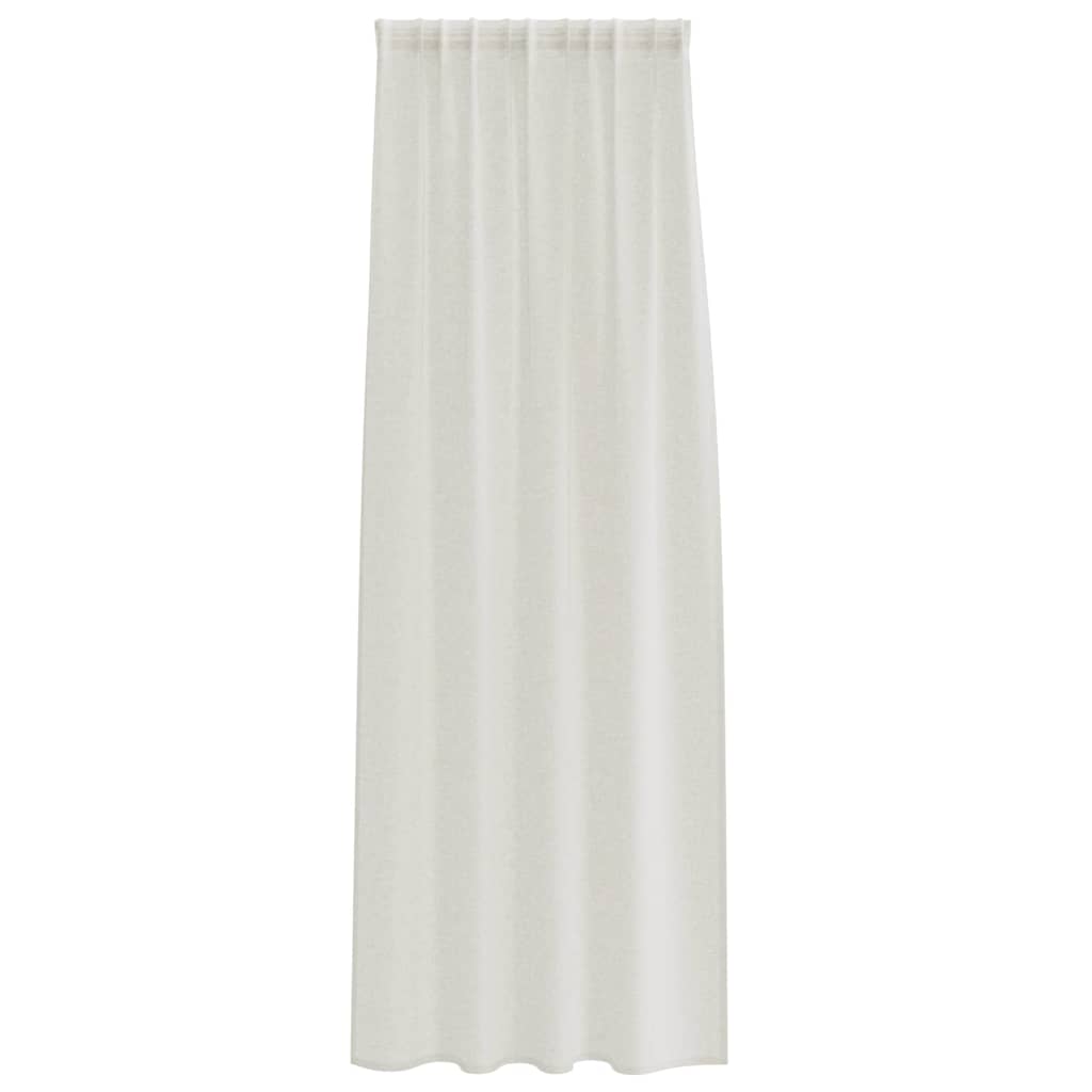 Voile Curtain with Curtains 2 pcs Cream 140x245cm Polyester